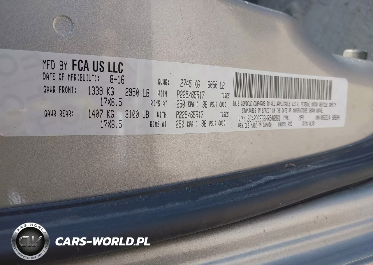 2017 Dodge Grand Caravan Gt VIN:2C4RDGEG6HR546961 - 9