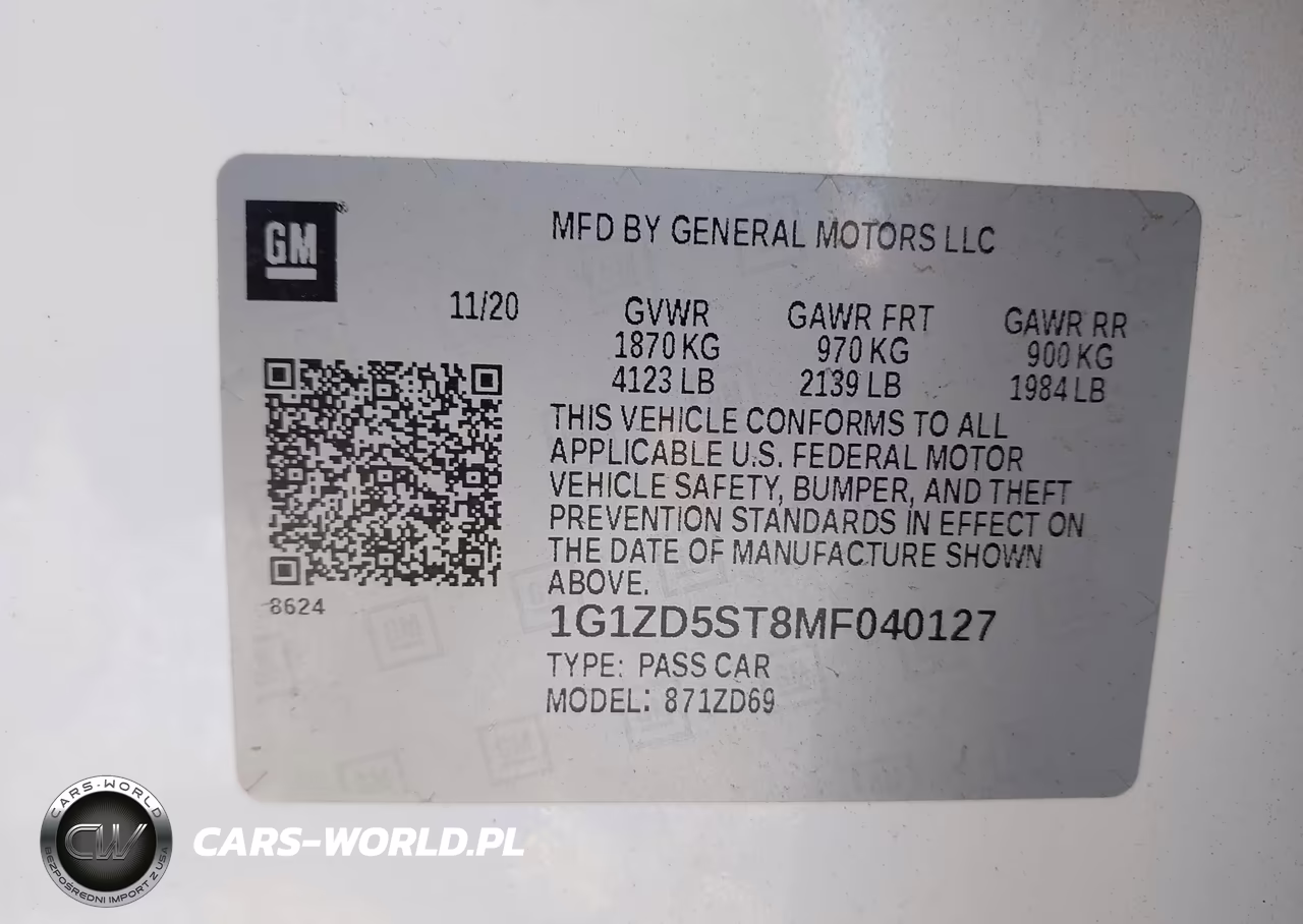 2021 Chevrolet Malibu Fwd Lt VIN:1G1ZD5ST8MF040127 - 9