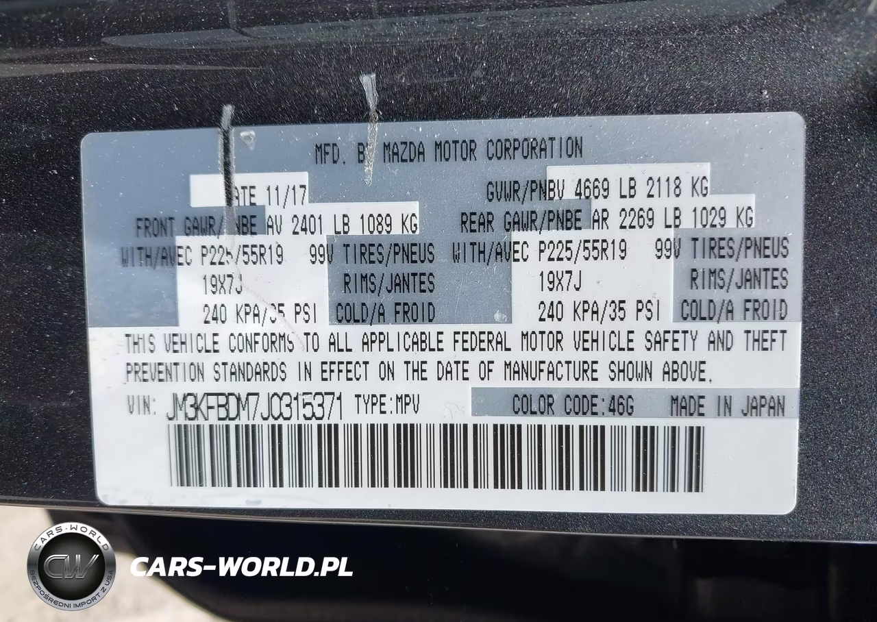2018 Mazda Cx-5 Grand Touring VIN:JM3KFBDM7J0315371 - 9