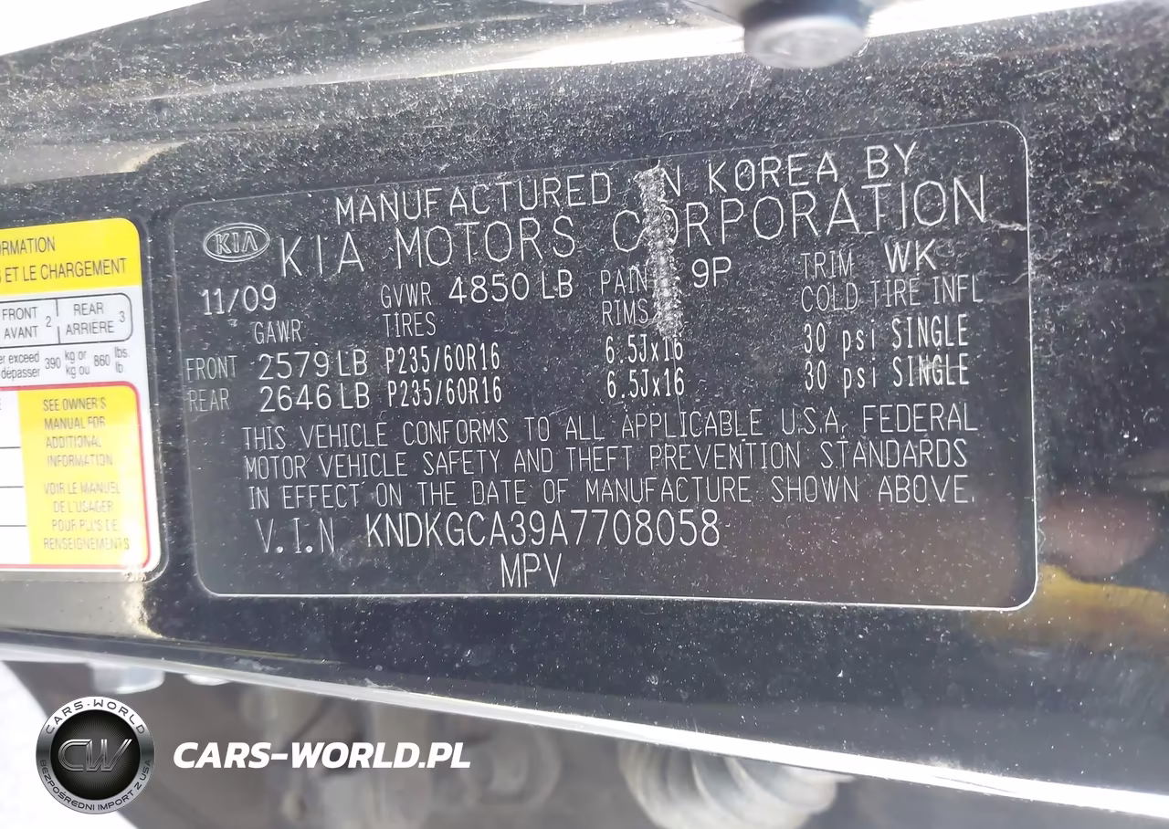 2010 Kia Sportage Lx V6 VIN:KNDKGCA39A7708058 - 9