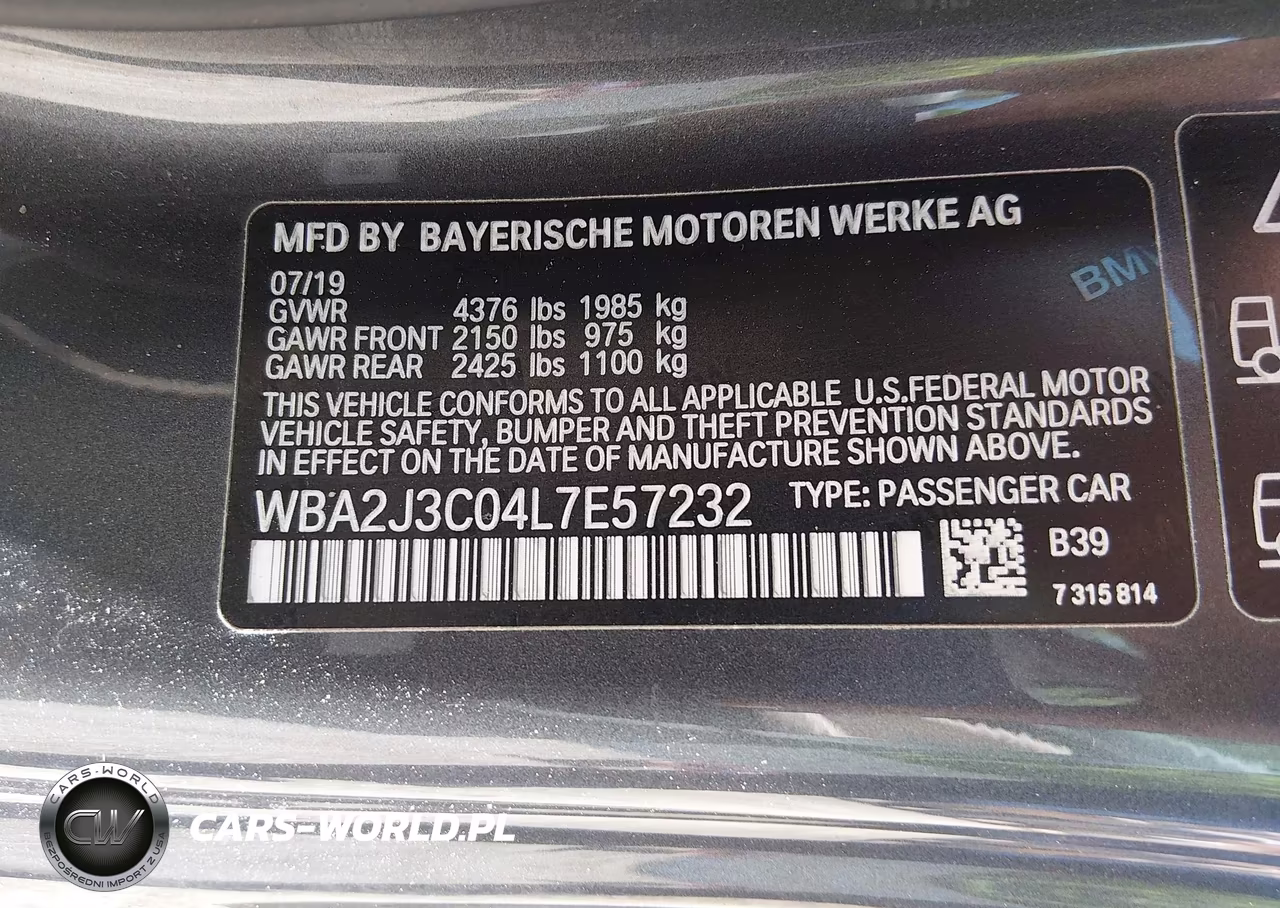 2020 BMW 230I xDrive VIN:WBA2J3C04L7E57232 - 9