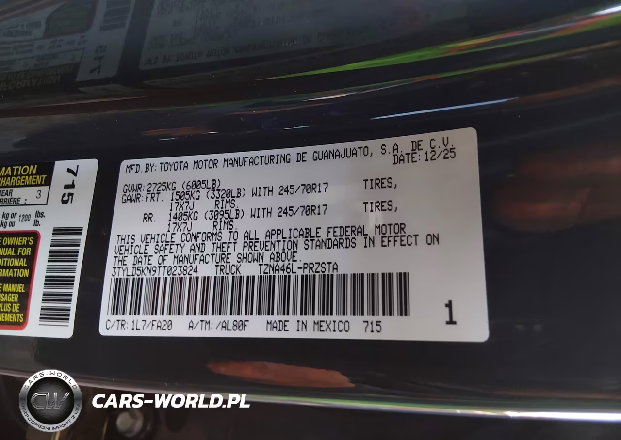 2026 Toyota Tacoma Sr VIN:3TYLD5KN9TT023824 - 9