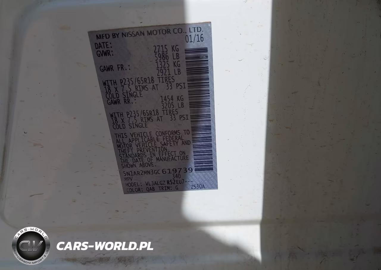 2016 Nissan Pathfinder Sl VIN:5N1AR2MN3GC619739 - 9