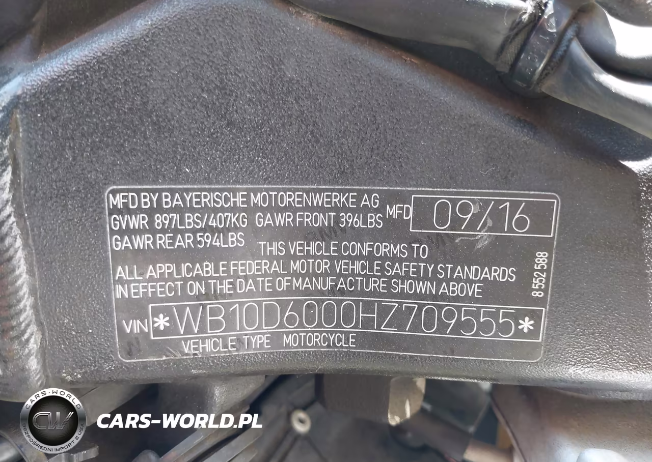 2017 BMW S 1000 Rr VIN:WB10D6000HZ709555 - 10