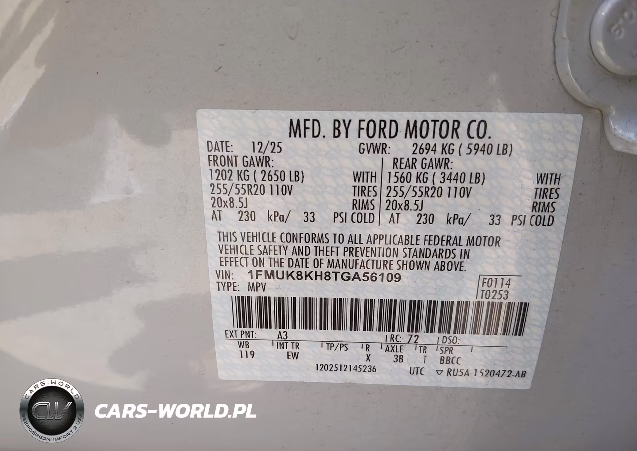 2026 Ford Explorer St-Line VIN:1FMUK8KH8TGA56109 - 9