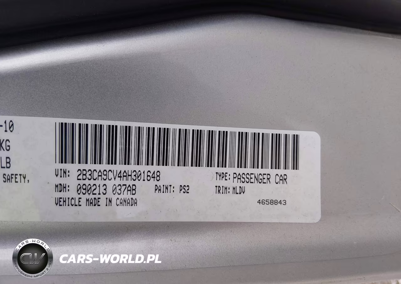 2010 Dodge Charger Rallye VIN:2B3CA9CV4AH301648 - 9