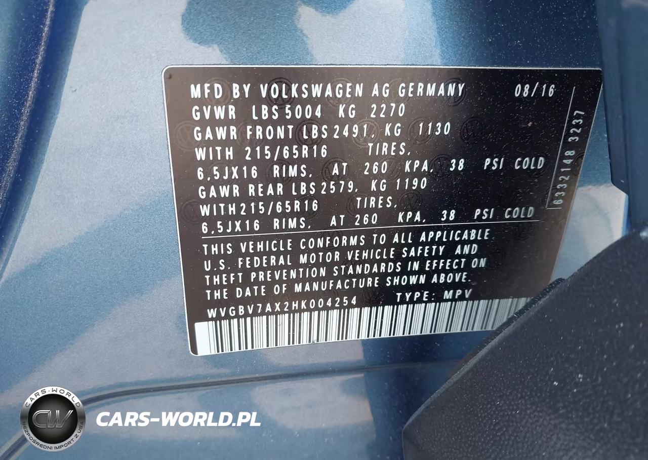 2017 Volkswagen Tiguan 2.0T-2.0T S VIN:WVGBV7AX2HK004254 - 9