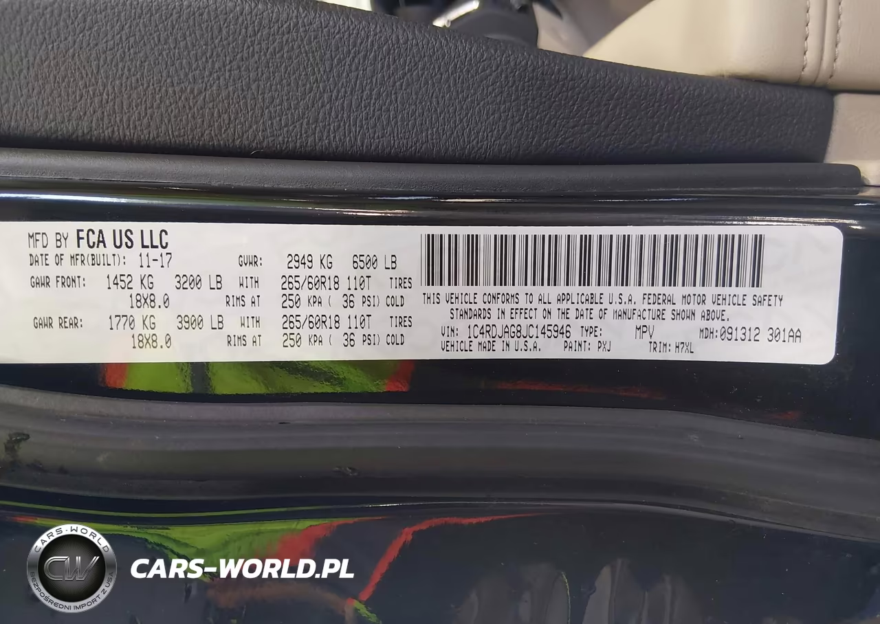 2018 Dodge Durango Sxt Awd VIN:1C4RDJAG8JC145946 - 9
