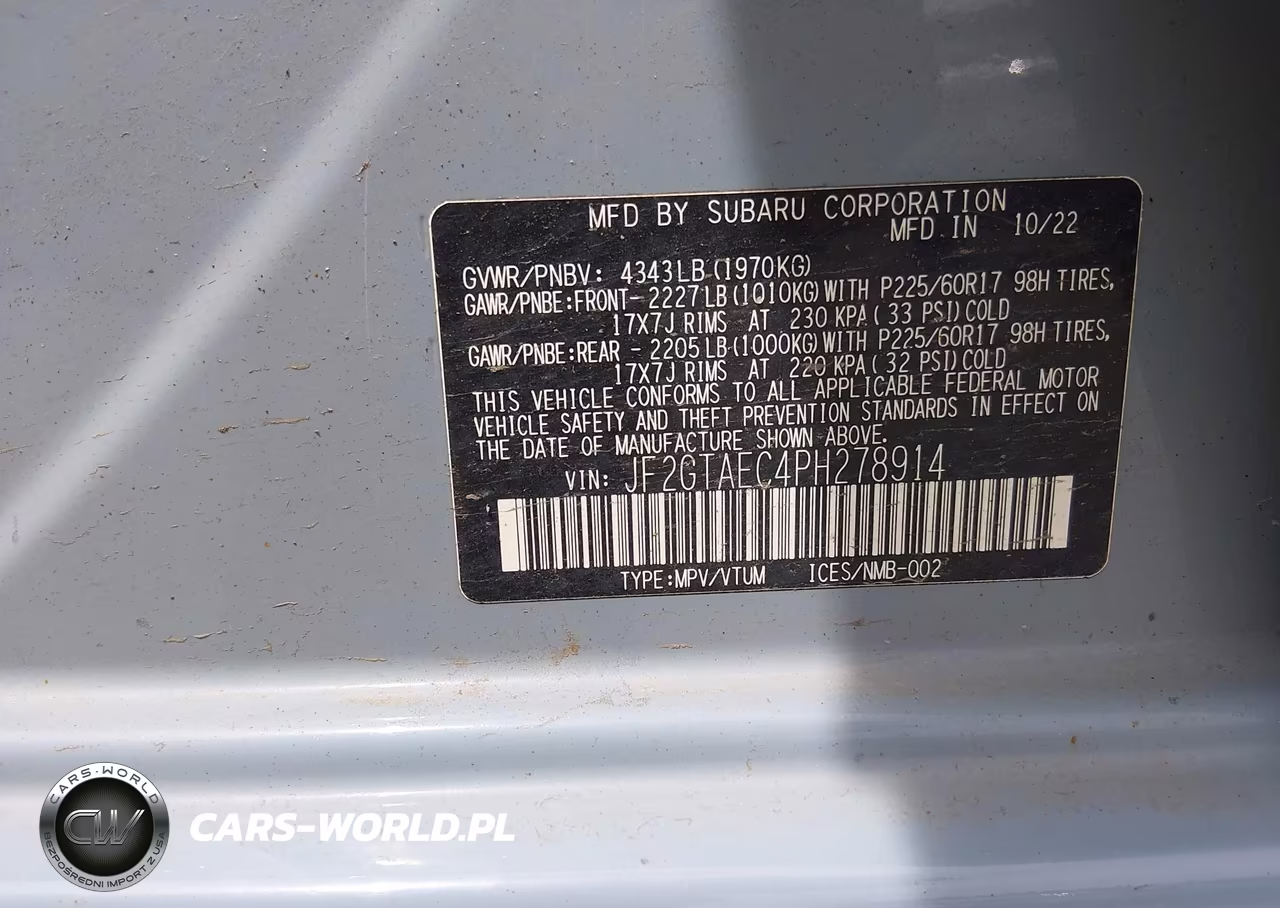 2023 Subaru Crosstrek Premium VIN:JF2GTAEC4PH278914 - 9