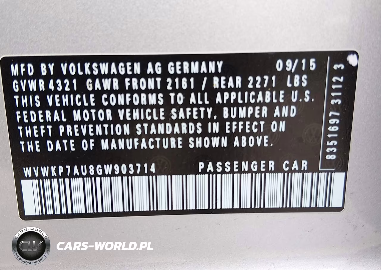 2016 Volkswagen E-Golf Se VIN:WVWKP7AU8GW903714 - 9