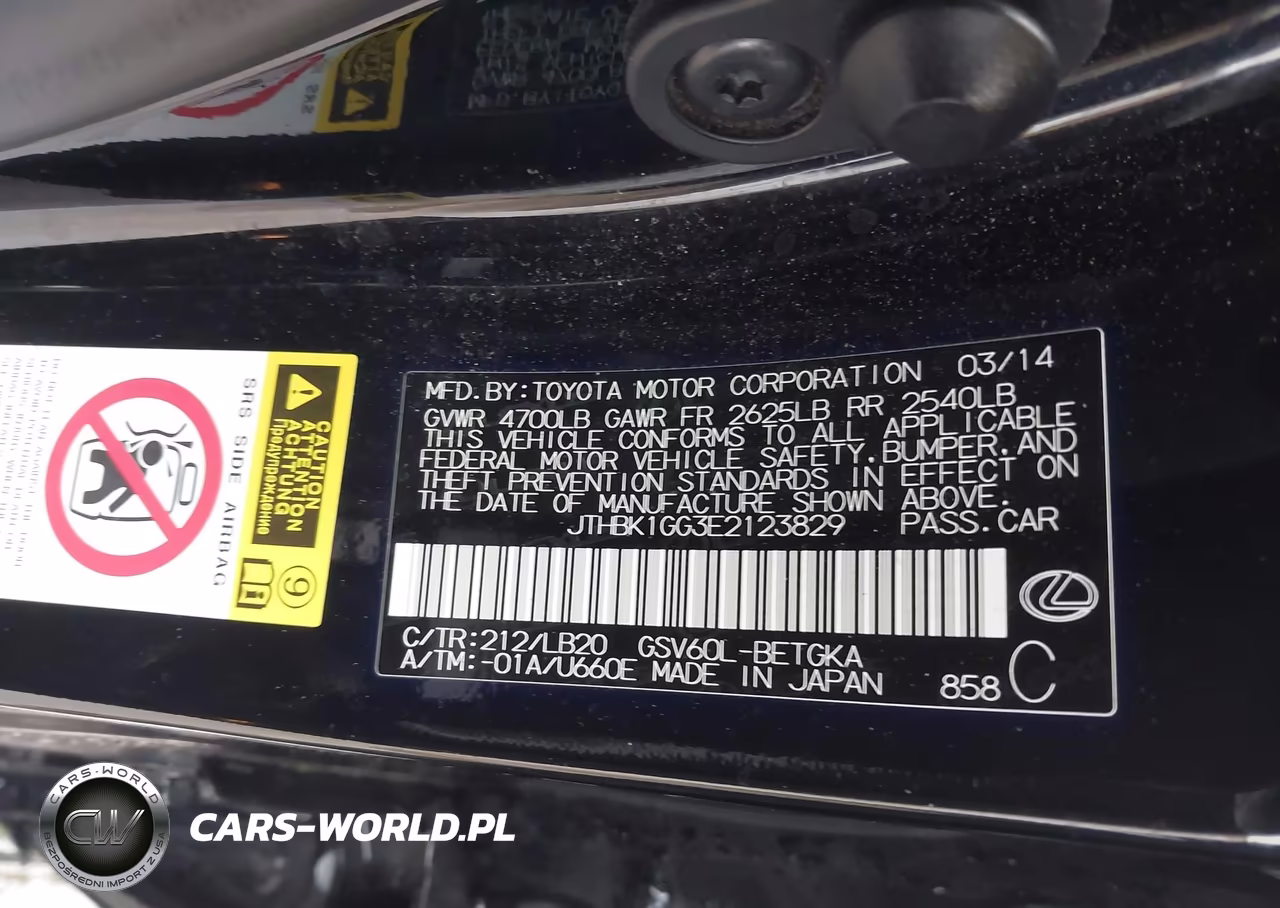 2014 Lexus Es 350 VIN:JTHBK1GG3E2123829 - 9