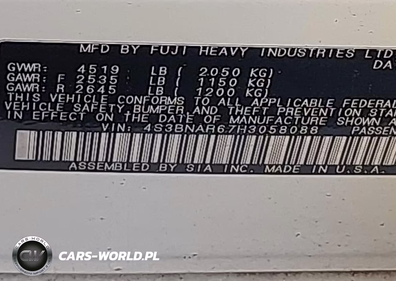 2017 Subaru Legacy 2.5I Sport VIN:4S3BNAR67H3058088 - 9