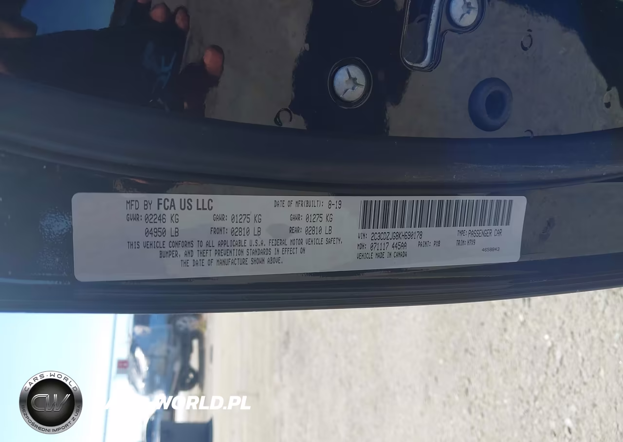 2019 Dodge Challenger Gt VIN:2C3CDZJG8KH690178 - 9