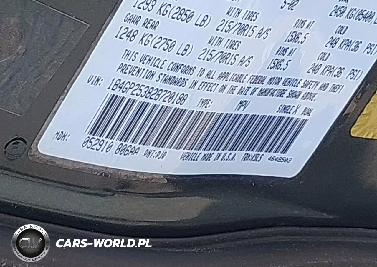 2002 Dodge Caravan Se VIN:1B4GP25382B720188 - 9