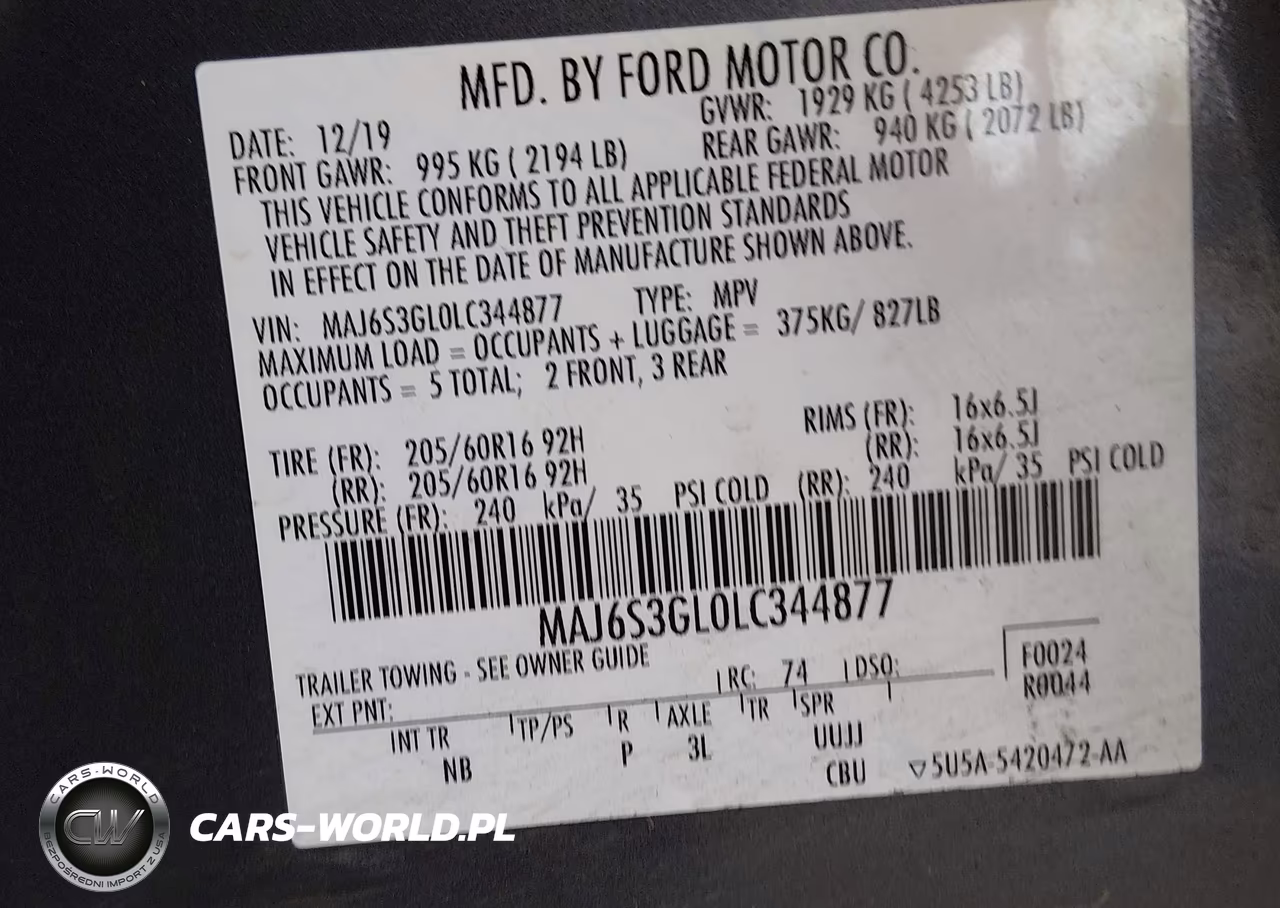2020 Ford Ecosport Se VIN:MAJ6S3GL0LC344877 - 9