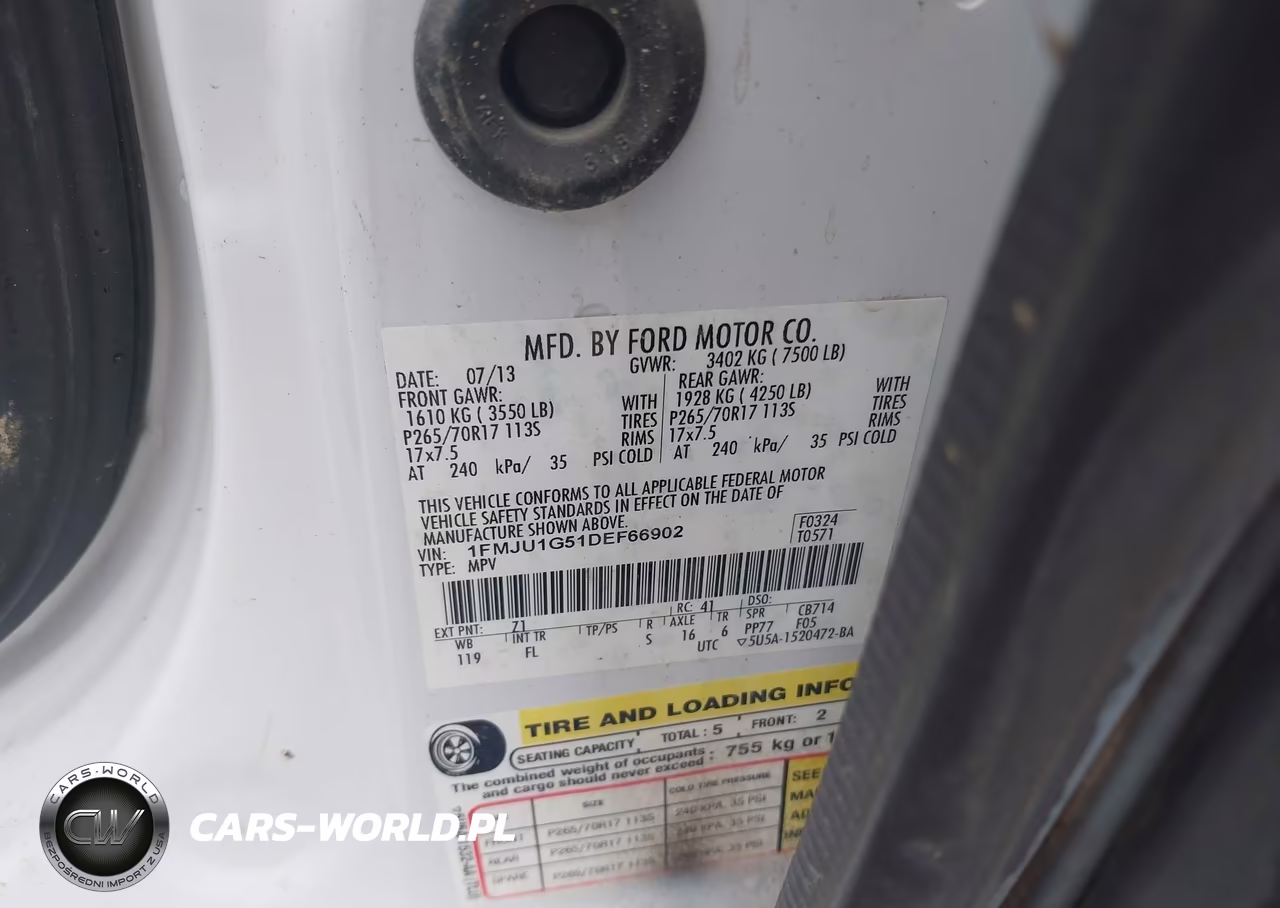 2013 Ford Expedition Xl VIN:1FMJU1G51DEF66902 - 9