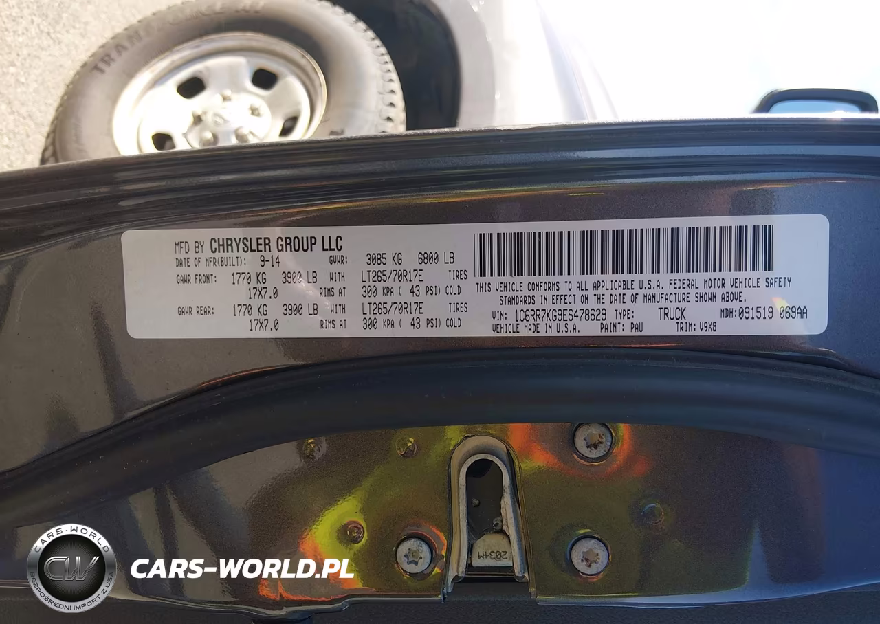 2014 Ram 1500 Tradesman VIN:1C6RR7KG9ES478629 - 9