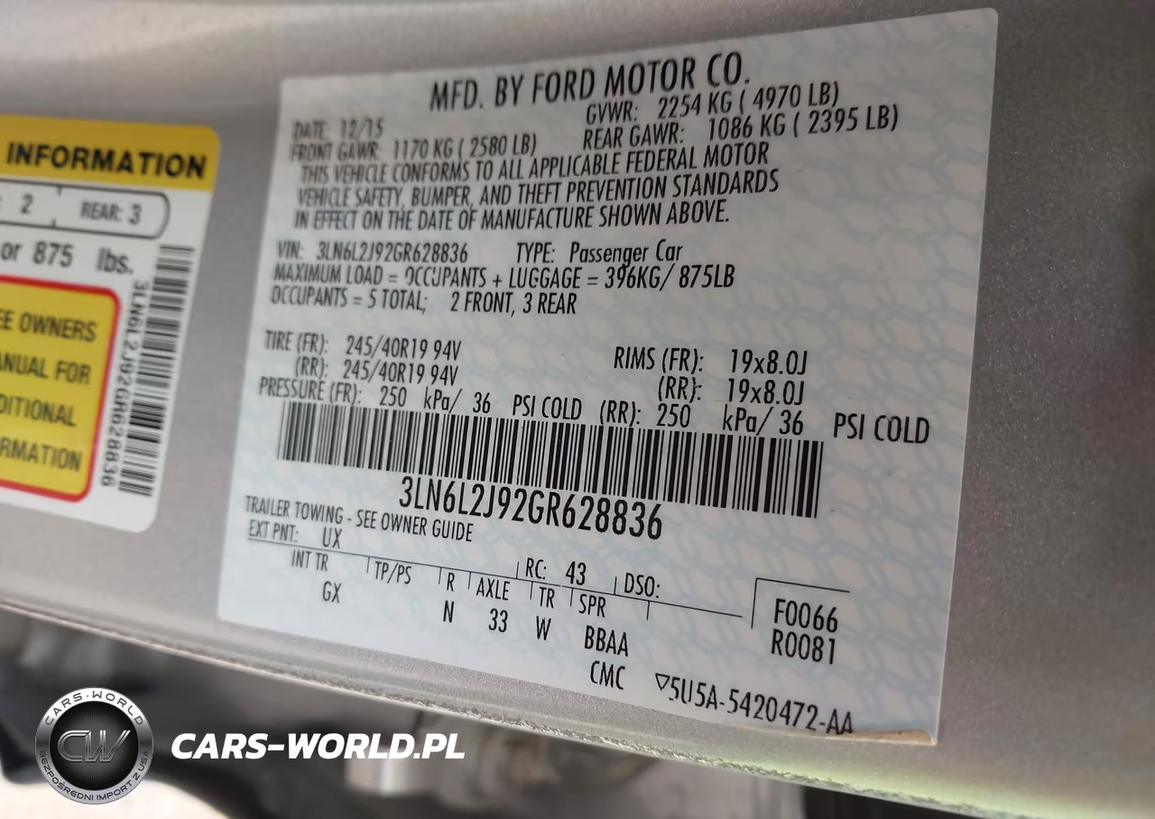 2016 Lincoln Mkz VIN:3LN6L2J92GR628836 - 9