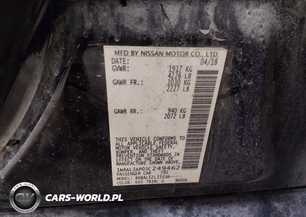 2018 Nissan Altima 2.5 Sv VIN:1N4AL3AP0JC249462 - 9
