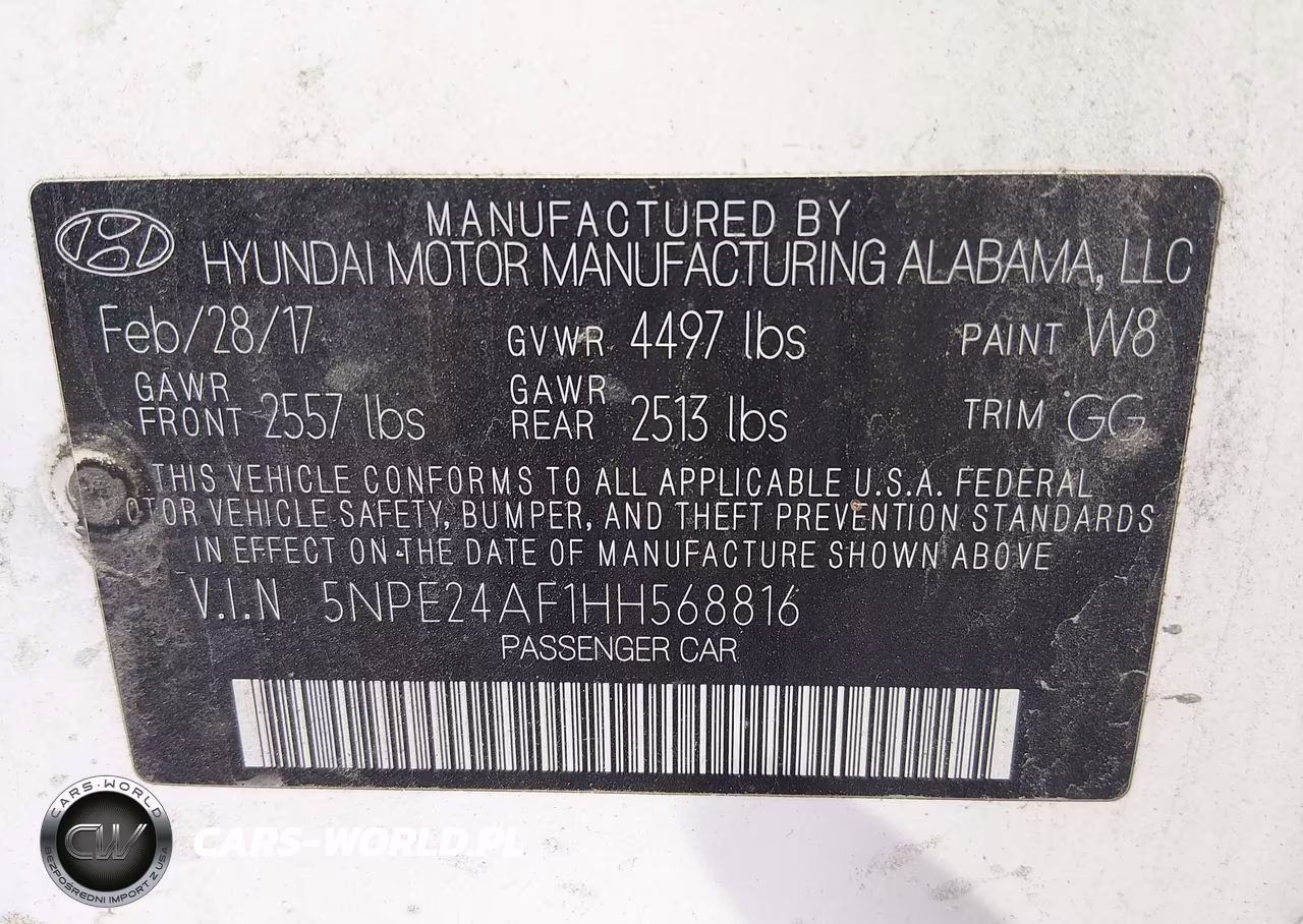 2017 Hyundai Sonata Se VIN:5NPE24AF1HH568816 - 9