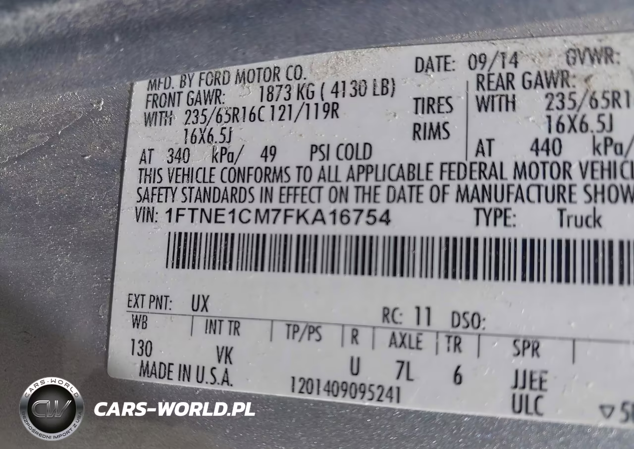 2015 Ford Transit-150 VIN:1FTNE1CM7FKA16754 - 9
