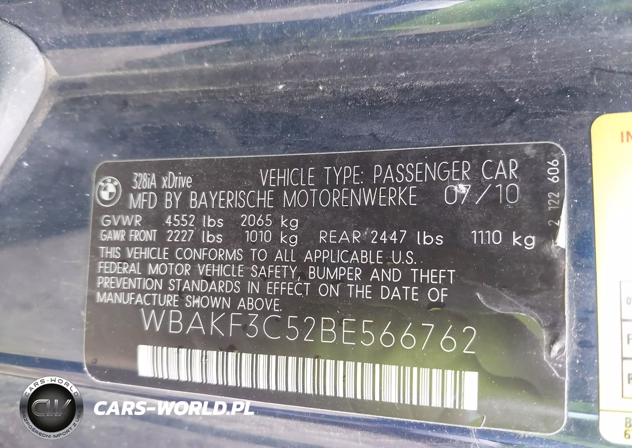 2011 BMW 328I xDrive VIN:WBAKF3C52BE566762 - 9