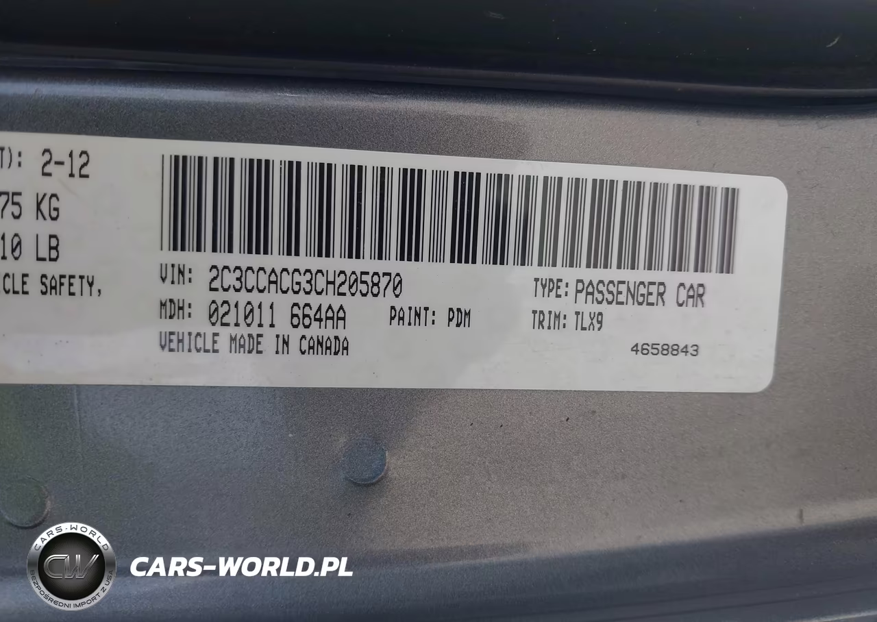 2012 Chrysler 300 Limited VIN:2C3CCACG3CH205870 - 9
