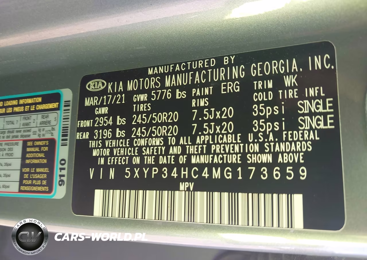 2021 Kia Telluride Ex VIN:5XYP34HC4MG173659 - 9