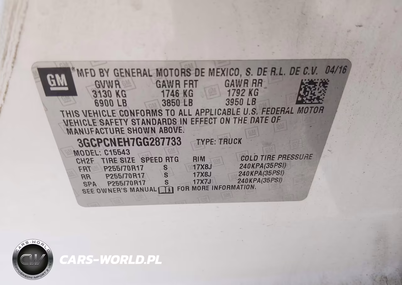 2016 Chevrolet Silverado 1500 Wt VIN:3GCPCNEH7GG287733 - 9