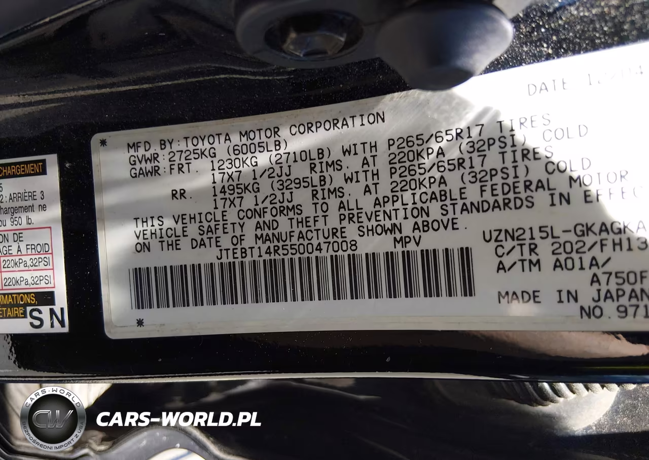 2005 Toyota 4Runner Sr5 Sport V8 VIN:JTEBT14R550047008 - 9