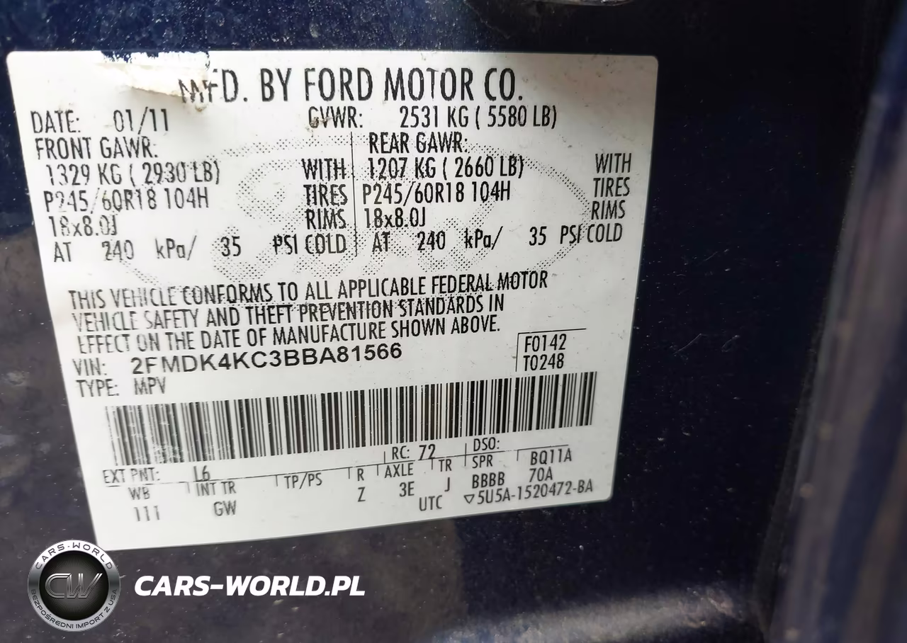 2011 Ford Edge Limited VIN:2FMDK4KC3BBA81566 - 9