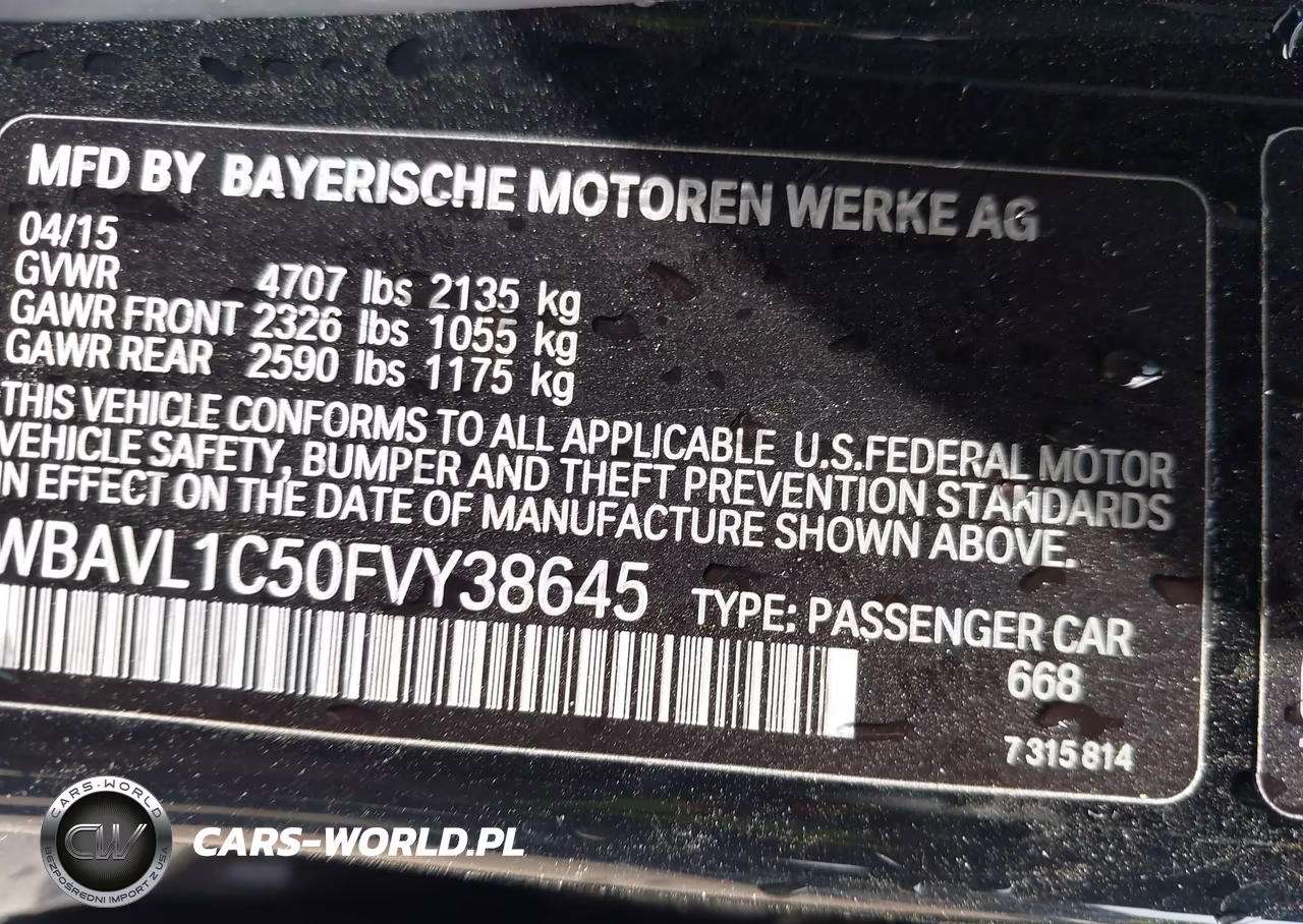 2015 BMW X1 xDrive28I VIN:WBAVL1C50FVY38645 - 9