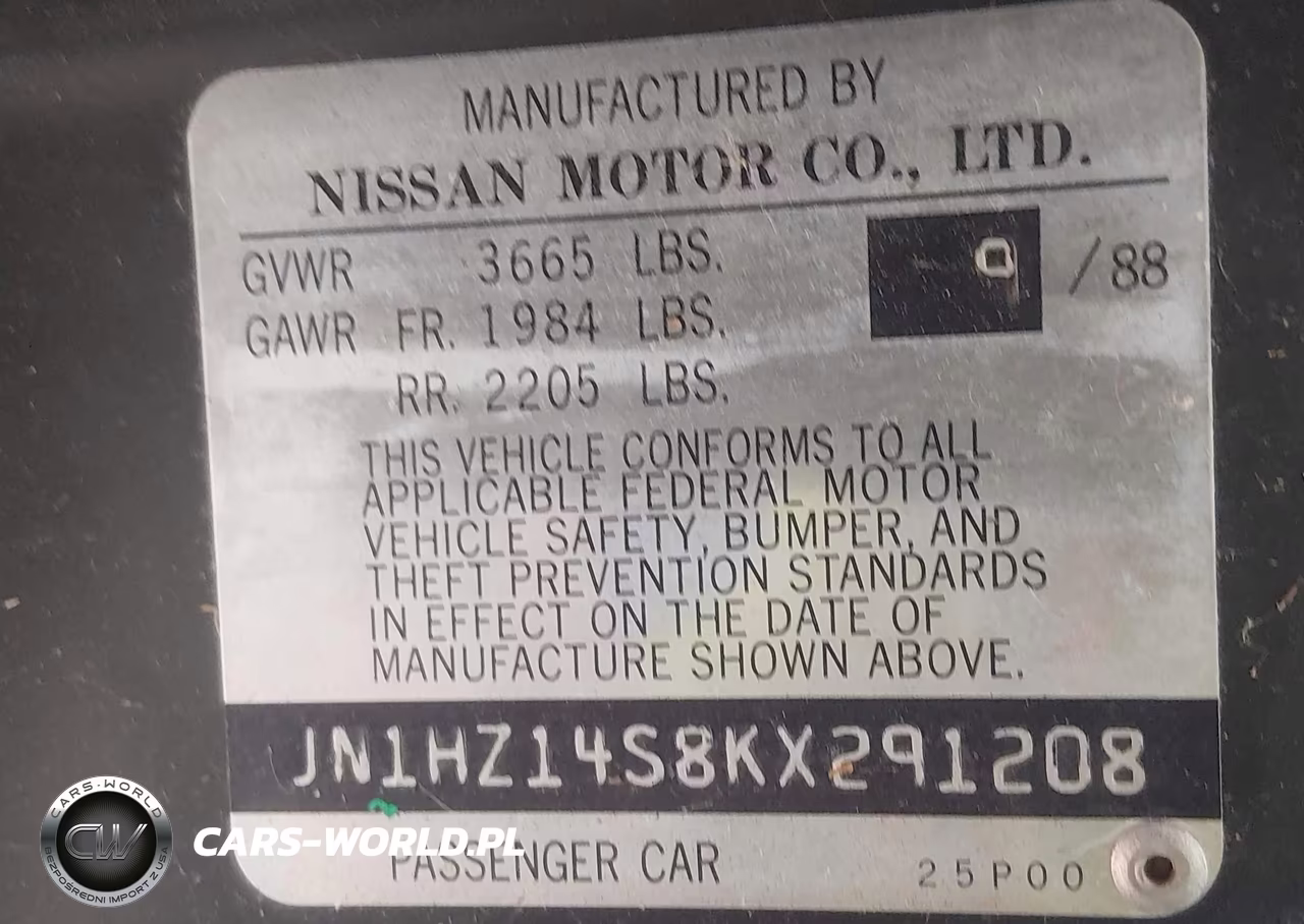 1989 Nissan 300Zx VIN:JN1HZ14S8KX291208 - 9