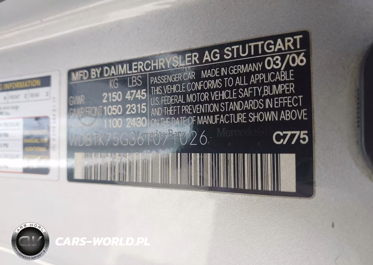 2006 Mercedes-Benz Clk 500 VIN:WDBTK75G36T071026 - 9