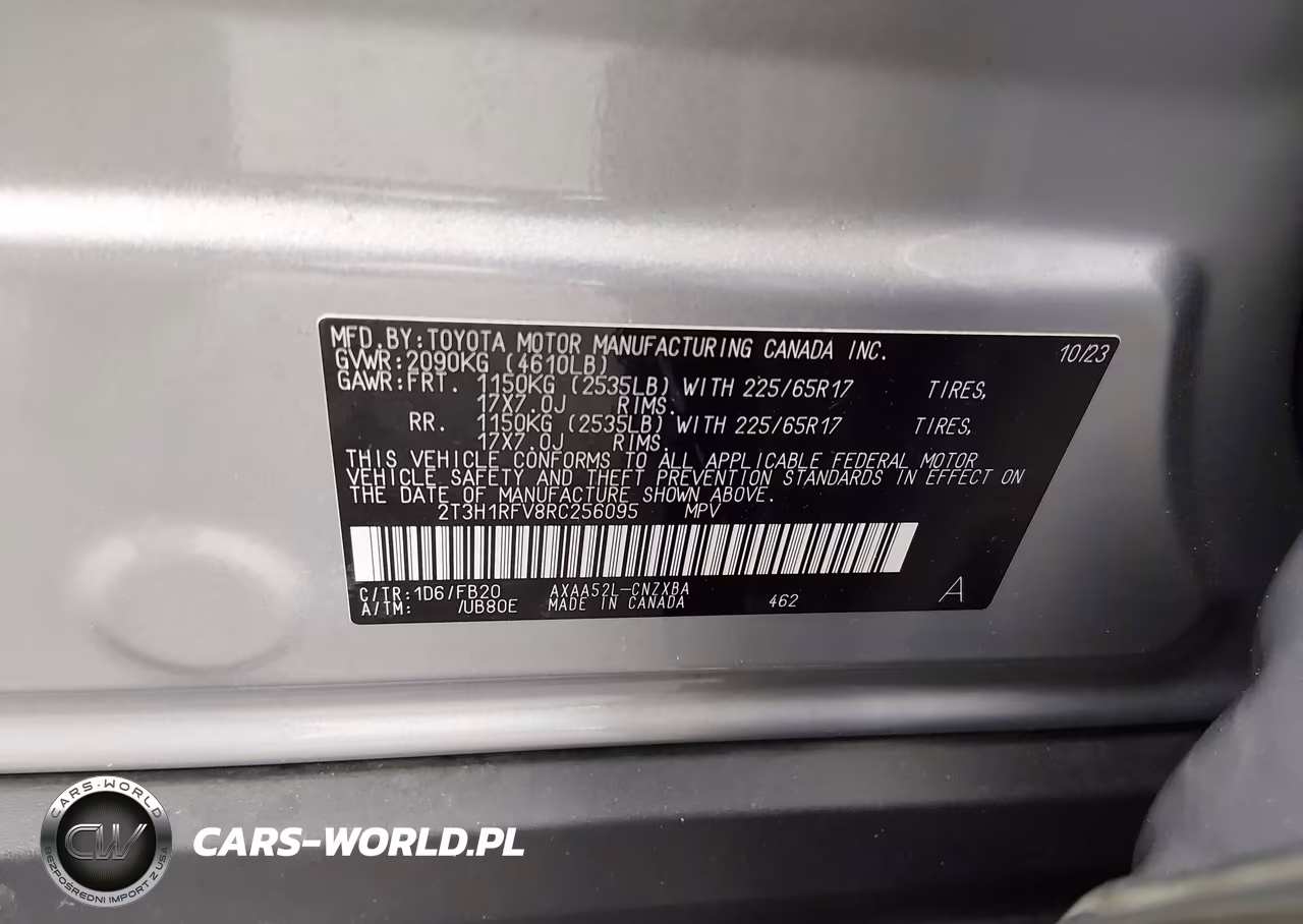 2024 Toyota Rav4 Le VIN:2T3H1RFV8RC256095 - 9