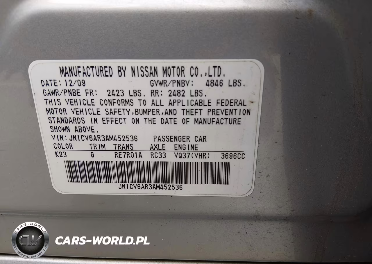 2010 Infiniti G37X VIN:JN1CV6AR3AM452536 - 9