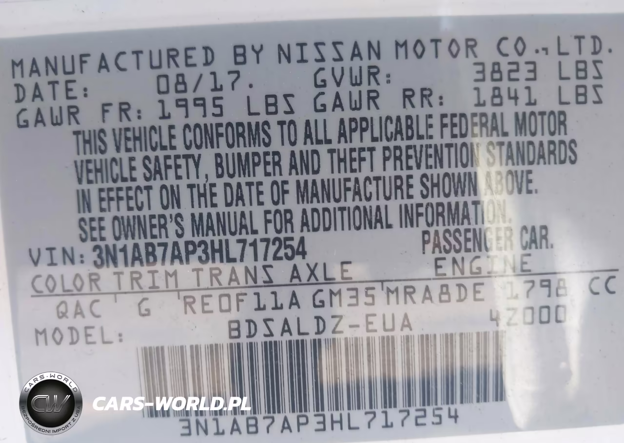 2017 Nissan Sentra Sv VIN:3N1AB7AP3HL717254 - 9