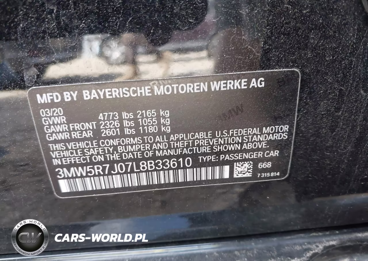 2020 BMW 330I xDrive VIN:3MW5R7J07L8B33610 - 9