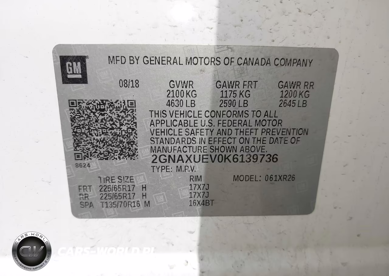 2019 Chevrolet Equinox Lt VIN:2GNAXUEV0K6139736 - 9