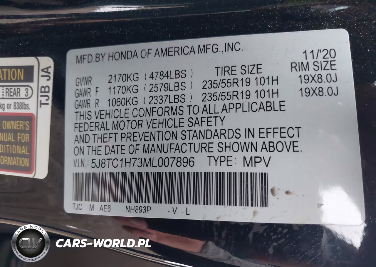 2021 Acura Rdx Advance Package VIN:5J8TC1H73ML007896 - 9