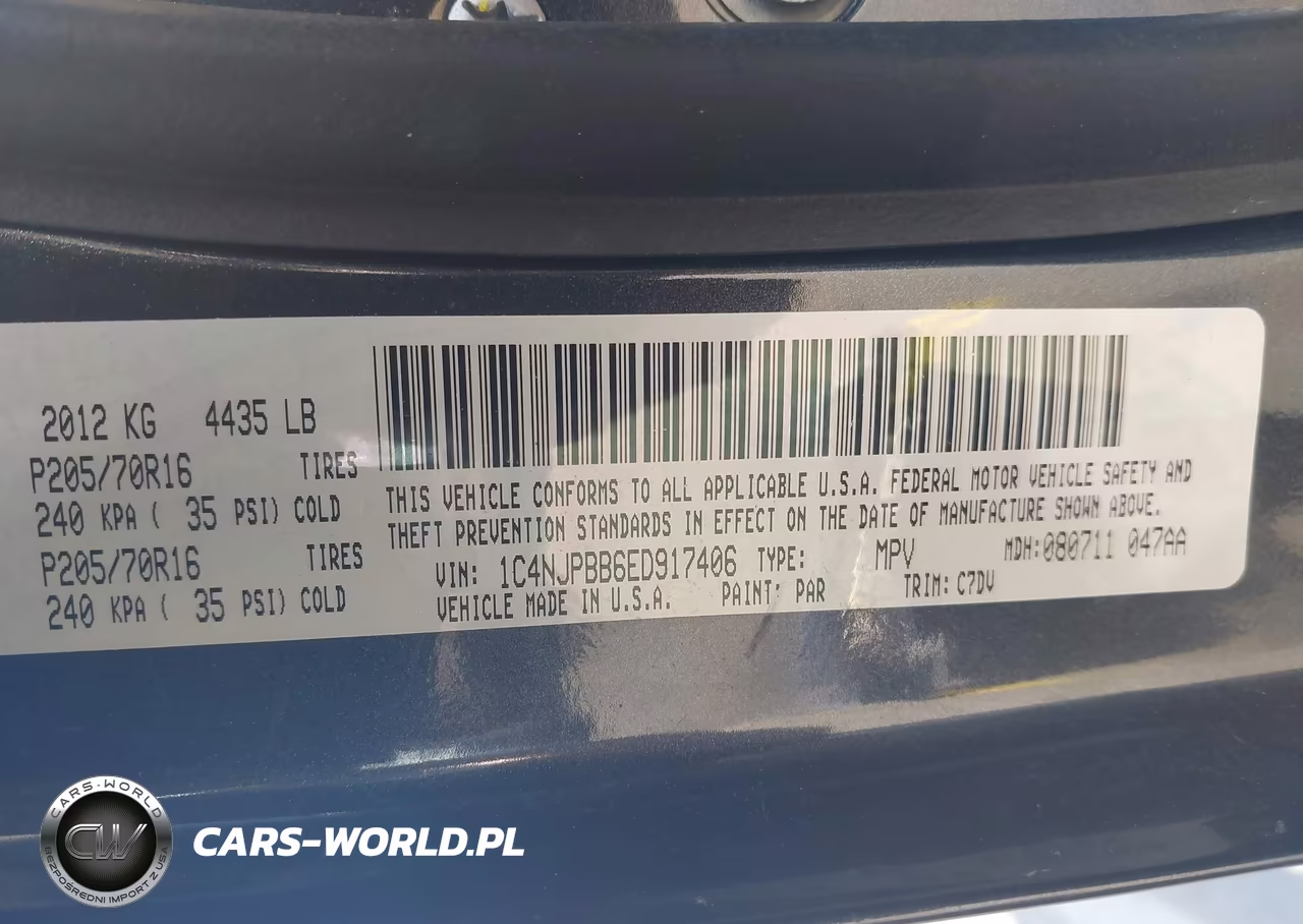2014 Jeep Patriot Sport VIN:1C4NJPBB6ED917406 - 9