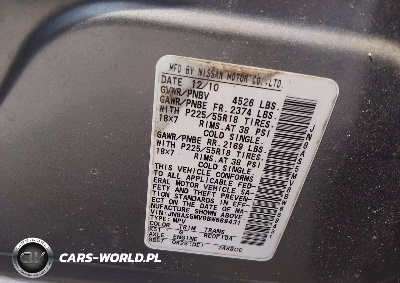 2011 Nissan Rogue Sv VIN:JN8AS5MV8BW669431 - 9