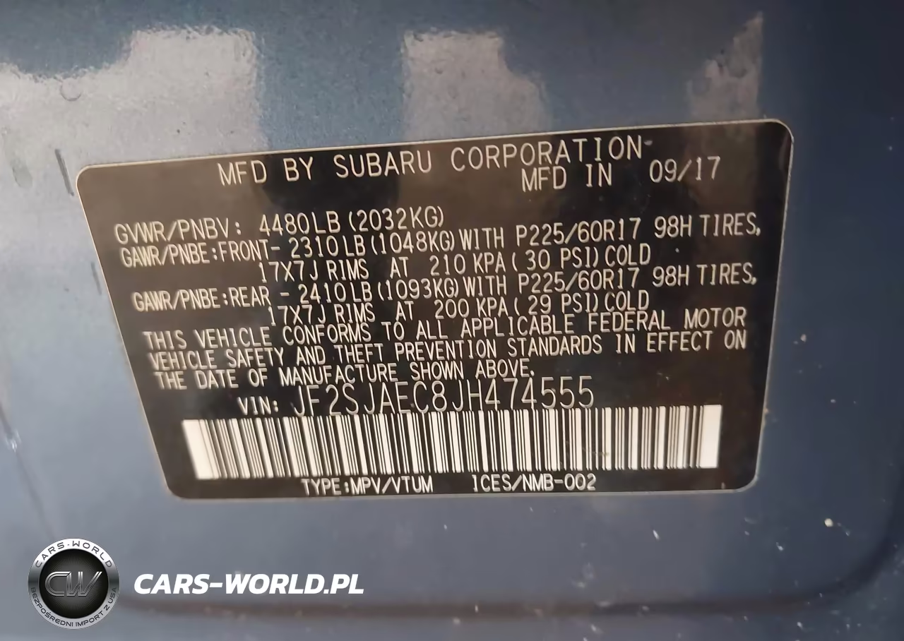2018 Subaru Forester 2.5I Premium VIN:JF2SJAEC8JH474555 - 9
