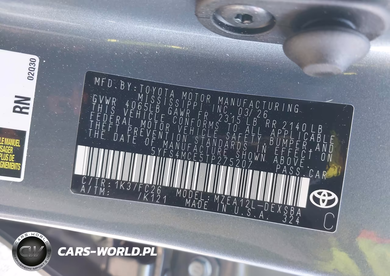2026 Toyota Corolla Se VIN:5YFS4MCE5TP275207 - 9