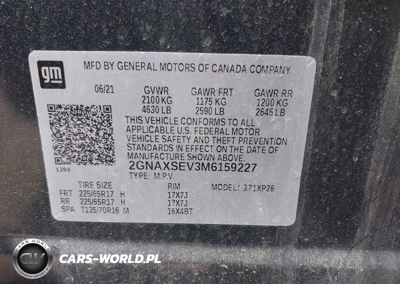 2021 Chevrolet Equinox Awd Ls VIN:2GNAXSEV3M6159227 - 9