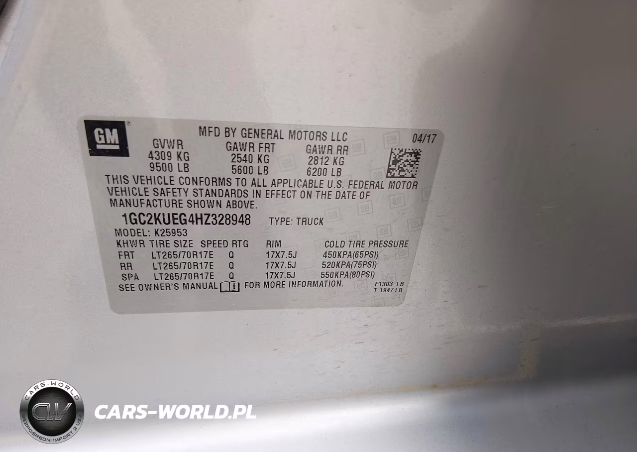 2017 Chevrolet Silverado 2500Hd Wt VIN:1GC2KUEG4HZ328948 - 9