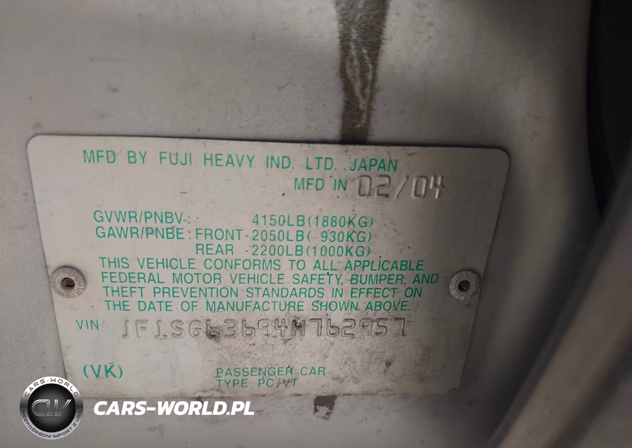 2004 Subaru Forester 2.5X VIN:JF1SG63694H762957 - 9
