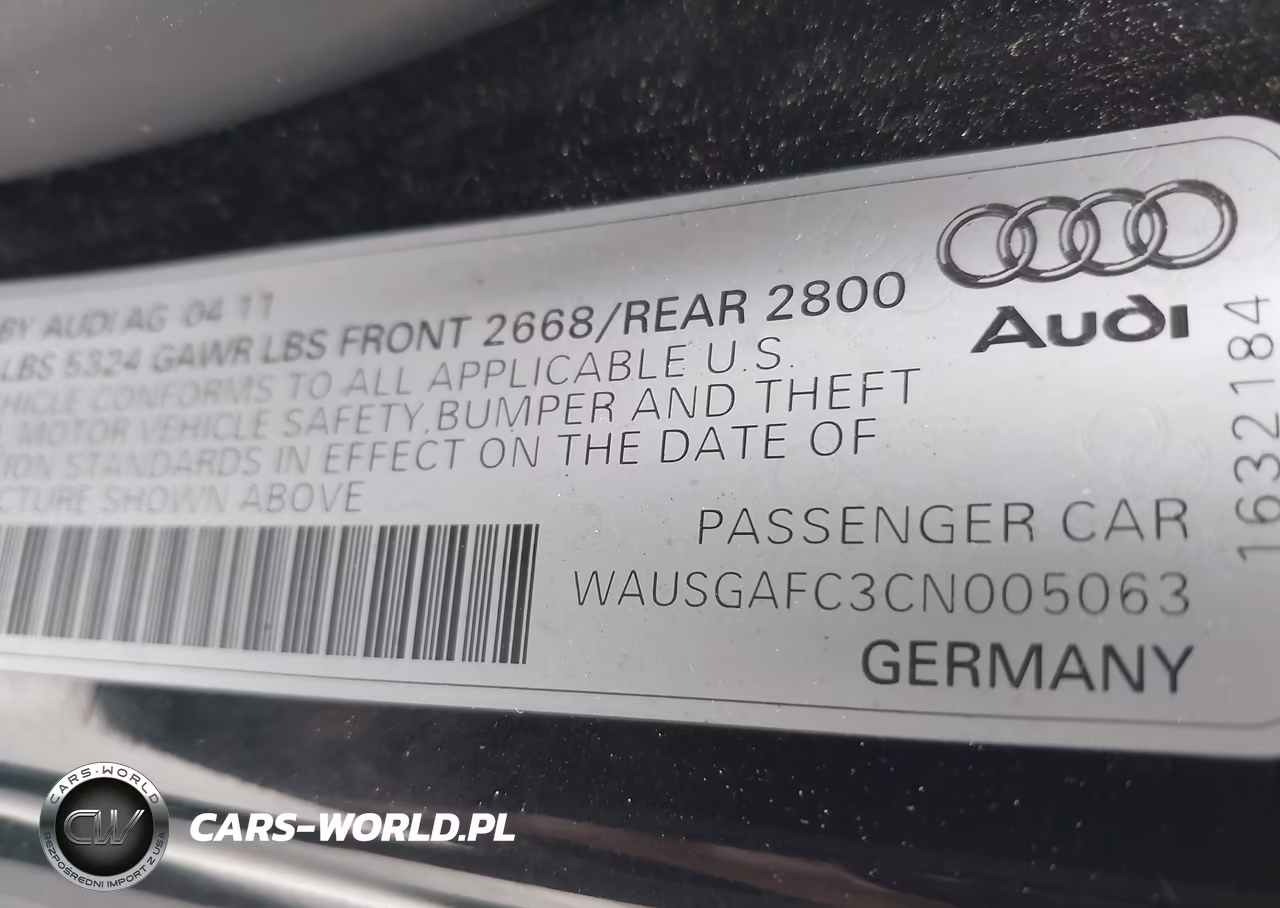 2012 Audi A7 3.0 Prestige VIN:WAUSGAFC3CN005063 - 9