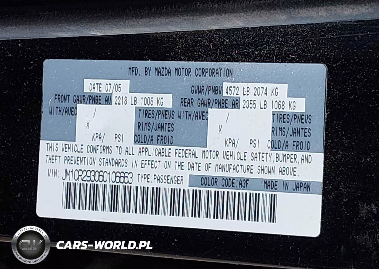 2006 Mazda Mazda5 Sport VIN:JM1CR293060106663 - 9