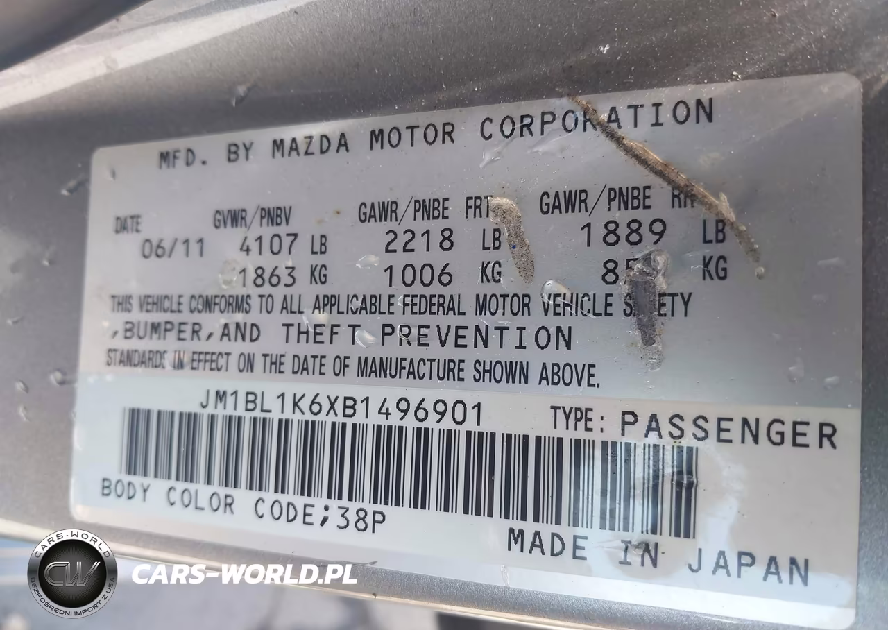 2011 Mazda Mazda3 S Sport VIN:JM1BL1K6XB1496901 - 9